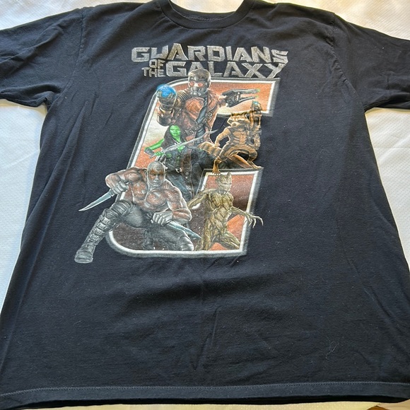 Guardians of the Galaxy Graphic Tee Disney Marvel Unisex Large Groot Starlord - Picture 1 of 6